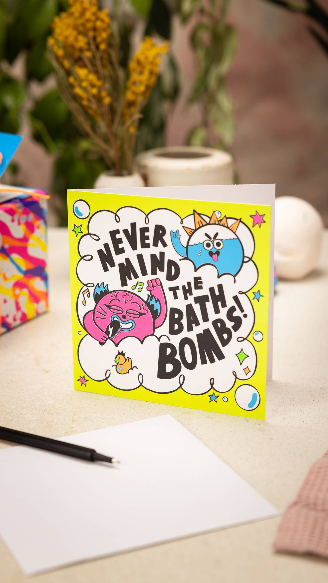 Never Mind the Bath Bombs - 15cm x 15cm